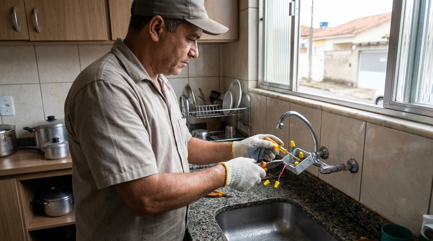 Adequação de Ponto Elétrico em Do Salto, Blumenau‑SC