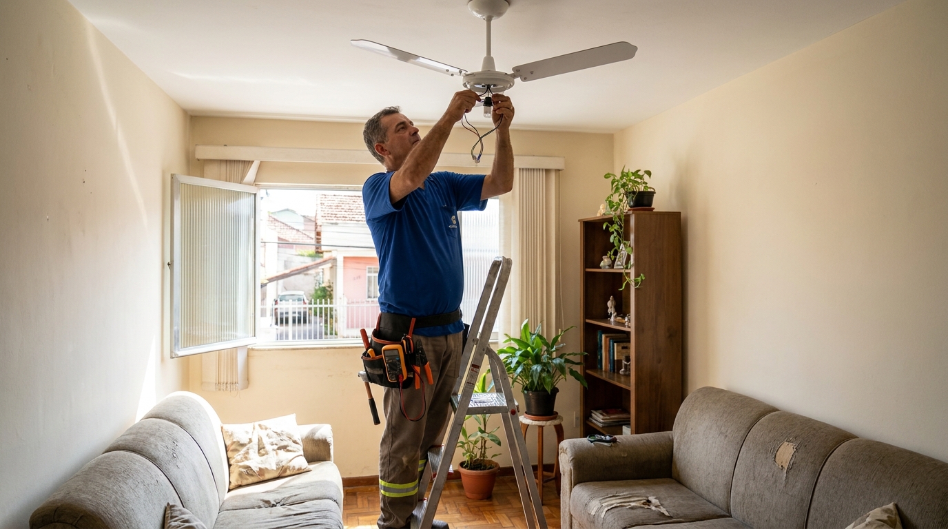 Montagem de Ventilador no Centro, Blumenau‑SC